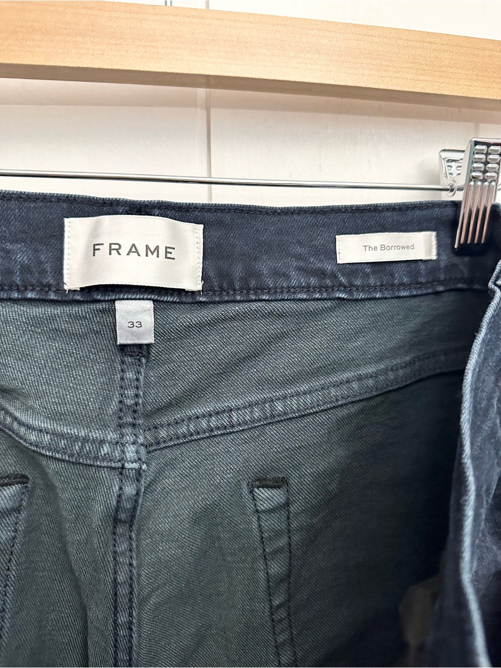Frame The Borrowed Mid Rise Boyfriend Jeans In Galvanize Size 33 - Picture 3 of 5